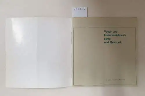 Pressestelle Radio Bremen (Hrsg.): Pro Musica Nova '68 : Programmheft : Vokal- und Instrumentalmusik, Filme und Elektronik 
 3.-5. Mai 1968 : Helmut Lachenmann, Sylvano Bussotti, Luis de Pablo, Krysztof Penderecki, Isang Yun, Mauricio Kagel u.a. 