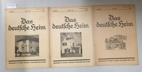 Vereinigte Bausparkassen Aktiengesellschaft Köln am Rhein: Das deutsche Heim : 7. Jahrgang : 1939 : Heft 1-3 : Januar - März. 