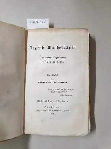 Hallberger'sche Verlagshandlung: Jugend-Wanderungen. Aus meinen Tagebüchern; Für mich und Andere. 