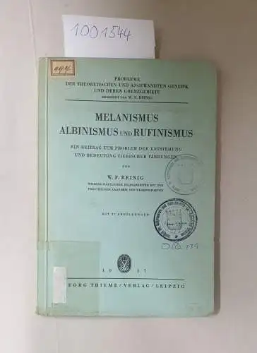 Reinig, W.F: Melanismus, Albinismus und Rufinismus: Ein Beitrag zum Problem der Entstehung und Bedeutung tierischer Färbungen
 (= Probleme der theoretischen und angewandten Genetik und ihrer Grenzgebiete, redigiert von W. F: Reinig). 