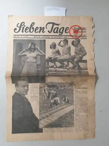 Sieben Tage: Sieben Tage : Funkblätter mit Programm, 30. Oktober 1932, 2. Jahr, Nr. 44. 