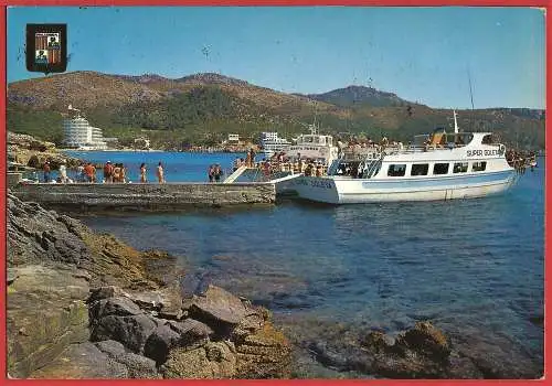 [Ansichtskarte] Spanien (Balearen) Mallorca : Boot im Hafen von San Telmo. 