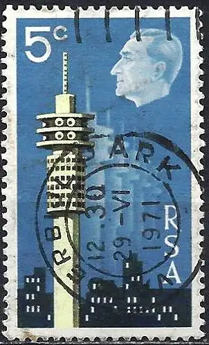 Südafrika (Afrique du Sud) 1971 - Mi 403X - YT 328 - Fernsehturm Johannesburg ( Tour de télévision - TV Tower )