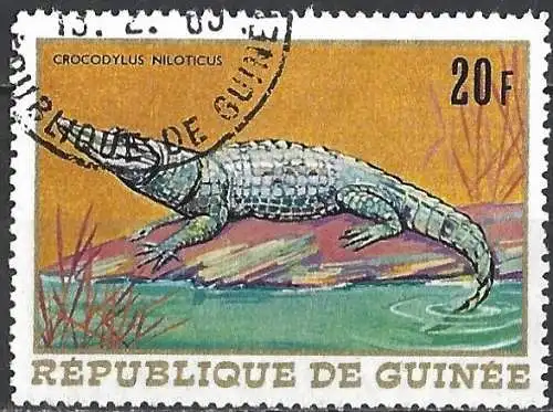 Guinea (Guinée Rép.) 1968 - Mi 498 - YT 366 - Krokodil ( Crocodile )