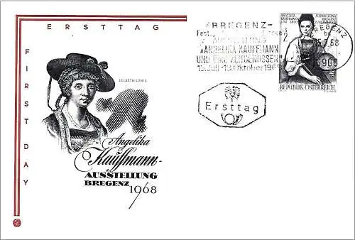 Österreich (Autriche) 1968 - Mi 1269 - YT 1098 - Angelika Kauffmann, Kunstmaler - FDC