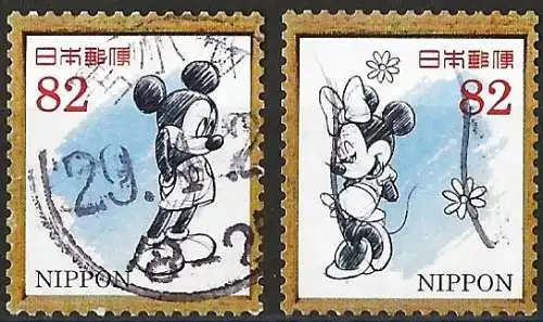 Japan (Japon) 2017 - Mi 8380/81 - YT 8031/32 - Mickey & Minnie Mouse