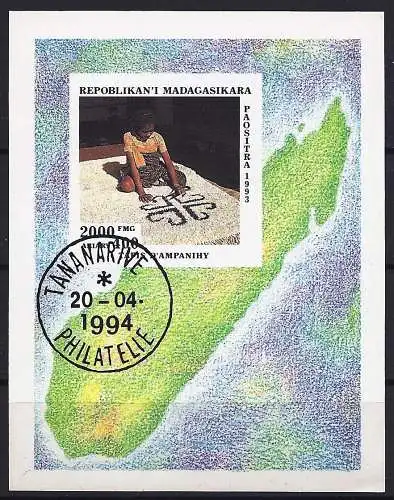 Madagaskar 1994 - Mi BL 255 - YT BF 91 - Kunsthandwerk : Teppich