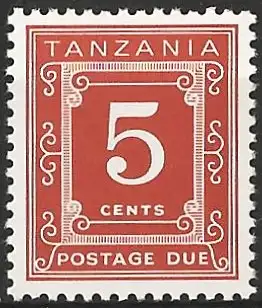 Tansania 1967 - Mi P 1 - YT T 1 - Portomarken ( Verzahnung 14 x 13½ )