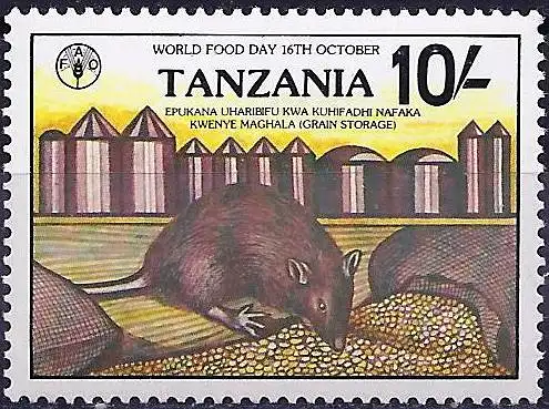 Tansania 1982 - Mi 212 - YT 214 - Ratte - MNH 