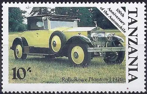 Tansania 1986 - Mi 311 - YT 269 - Automobil Rolls Royce Phantom I - MNH 