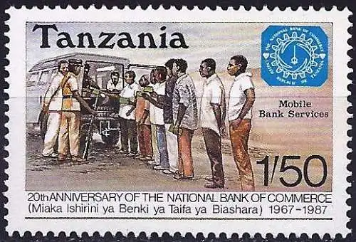 Tansania 1987 - Mi 382 - YT 305 - Mobile Banking - MNH 