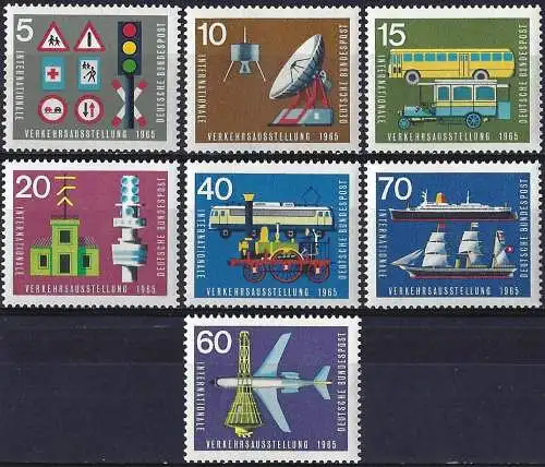 BDR 1965 - Mi 468/74 - YT 335 + 340/45 - Internationale Transportausstellung - MNH - Komplette serie