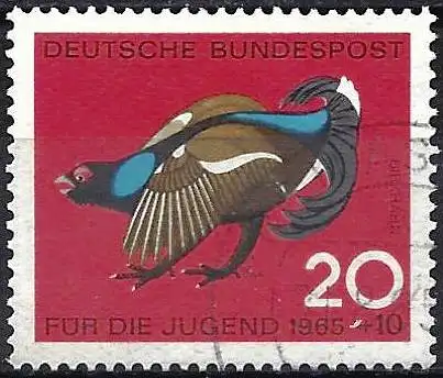 BDR 1965 - Mi 466 - YT 332 - Vogel : Birkhuhn