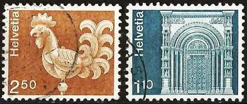 Schweiz 1975 - Mi 1057y & 68 - YT 991 & 93- Die Architektur