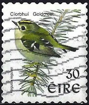 Irland 1998 - Mi 1057 IxBA - YT 1066 - Vogel : Zaunkönig - Gezahnt 9 x 9½ – selbstklebend - Phosphorrahmen