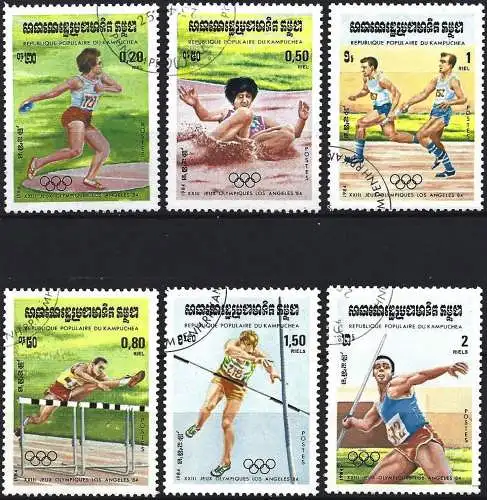 Kamputschea 1984 - Mi 568/73 - YT 442/47 - Olympischen Spiele in Los Angeles