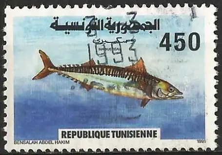 Tunisien 1991 - Mi 1228 - YT 1165 - Fisch: Makrele