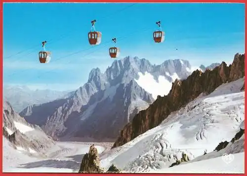 [Ansichtskarte] France - Haute-Savoie ( 74 ) Chamonix - Téléphérique de la Vallée Blanche /
Frankreich. 