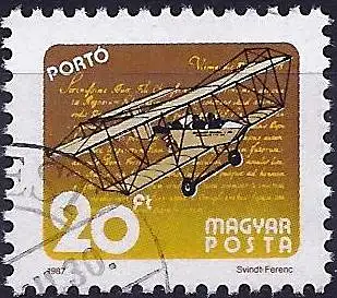 Ungarn 1987 – Mi P257 - YT T250 - Portomark : Flugzeug