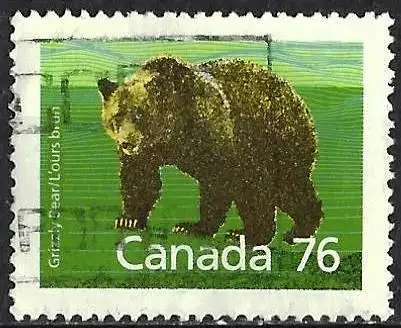 Canada 1989 - Mi 1120A - YT 1082 - Braunbär - Gezähnt 14½ x 14