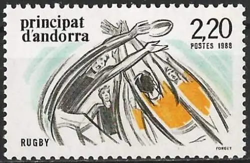 Andorra 1988 - Mi 389 - YT 368 - Rugby  - MNH