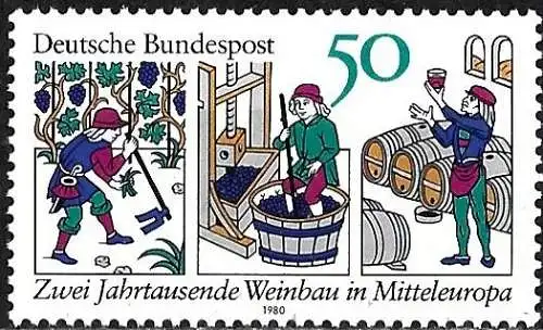 BDR 1980 - Mi 1063 - YT 909 - Der Weinbau in Europa - MNH