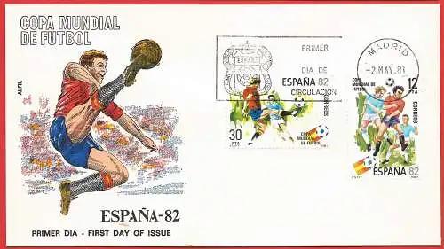 Spanien 1981 - Mi 2496/97 - YT 2241/42 - FIFA Fussball - FDC