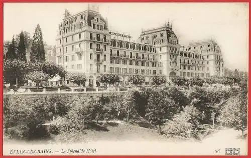 [Ansichtskarte] France - Haute-Savoie ( 74 ) Evian-les-Bains : Hôtel "Le Splendide" / Frankreich. 