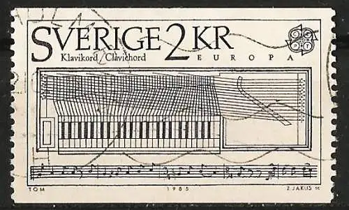 Schweden 1985 - Mi 1328A - YT 1310 - Europa CEPT : Musikinstrument