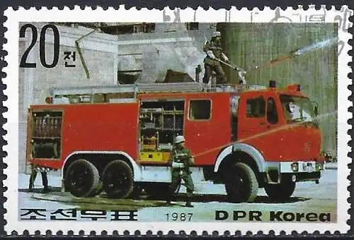 Korea-Nord 1987 - Mi 2818 - YT 1870 - Feuerwehrwagen