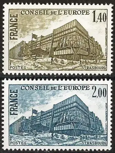 Frankreich 1980 - Mi CE 25/26 - YT S 63/64 - Diensmarke : Europäischer Rat - MNH - Komplette Serie