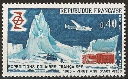 Frankreich 1968 - Mi 1639 - YT 1574 - Polarexpeditionen - MNH