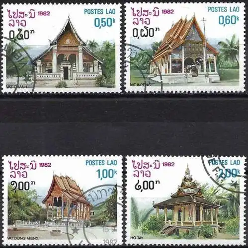 Laos 1982 - Mi 567/70 - YT 418/21 - Pagoden