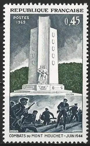 Frankreich 1969 - Mi 1675 - YT 1604 - Schlacht  um Mont Mouchet - MNH