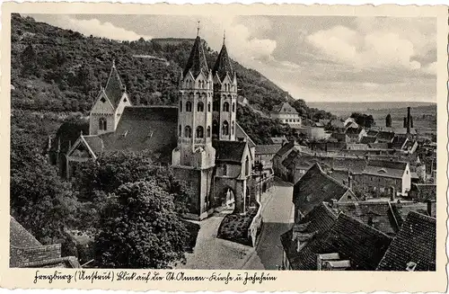 [Ansichtskarte] Freyburg (Unstrut) Blick auf die St. Annen-Kirche und Jahnheim ( St. Annen-Kirche wohl heute die St. Marien-Kirche), ungelaufen - siehe Scan. 