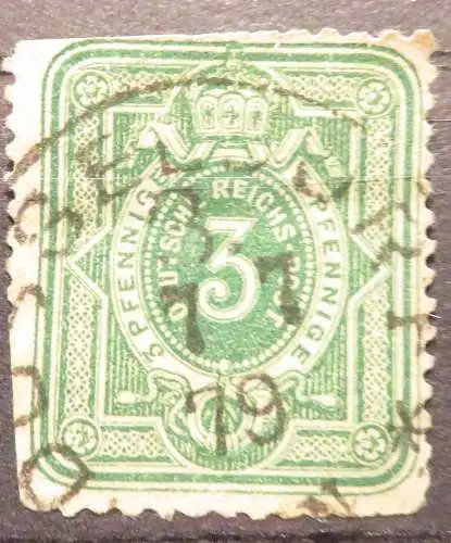 Deutsches Reich 1879 Nr 39 Falz / Gummimängel / * Rundstempel (Datum und/oder Ort klar)