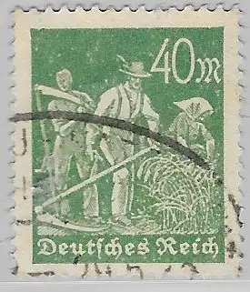 Deutsches Reich 1922 Nr 244 Gestempelt (Posten) Ohne Gummierung (*)