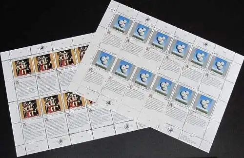 UNO GENF 1993 Mi-Nr. 233/34 Kleinbogen Menschenrechte ** MNH