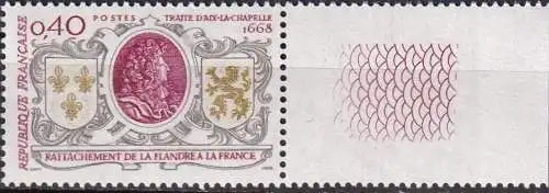 FRANKREICH 1967 Mi-Nr. 1628 Randstück ** MNH