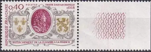 FRANKREICH 1967 Mi-Nr. 1628 Randstück ** MNH