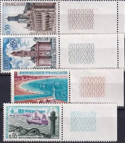 FRANKREICH 1967 Mi-Nr. 1591/94 Randstücke ** MNH