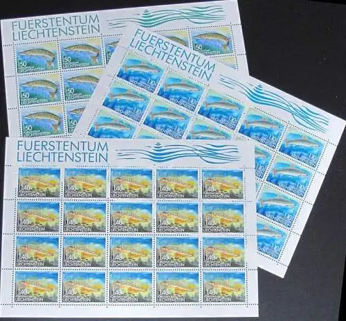 LIECHTENSTEIN 1989 Mi-Nr. 964/66 Kleinbogen ** MNH