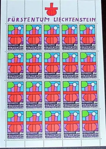 LIECHTENSTEIN 1986 Mi-Nr. 895 Kleinbogen ** MNH