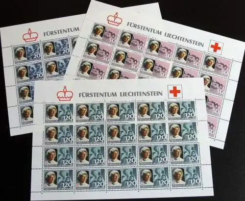 LIECHTENSTEIN 1985 Mi-Nr. 875/77 Kleinbogen ** MNH