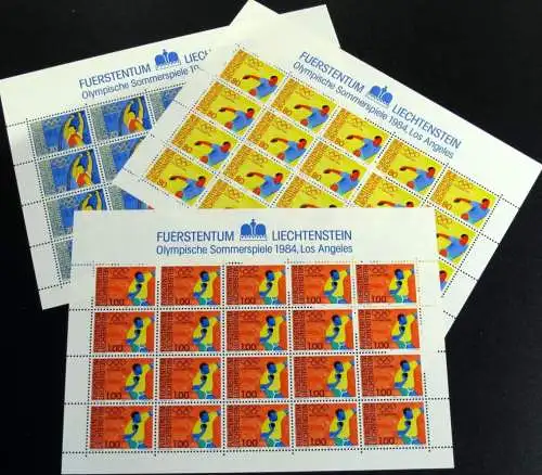 LIECHTENSTEIN 1984 Mi-Nr. 846/48 Kleinbogen ** MNH