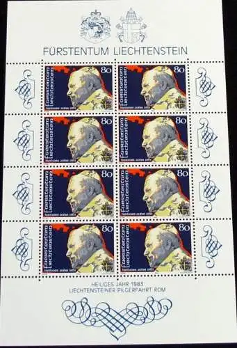 LIECHTENSTEIN 1983 Mi-Nr. 830 Kleinbogen ** MNH