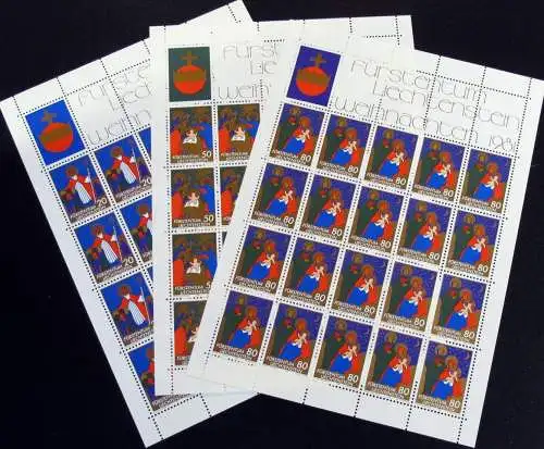 LIECHTENSTEIN 1981 Mi-Nr. 788/90 Kleinbogen ** MNH