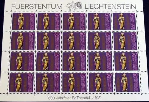 LIECHTENSTEIN 1981 Mi-Nr. 775 Kleinbogen ** MNH