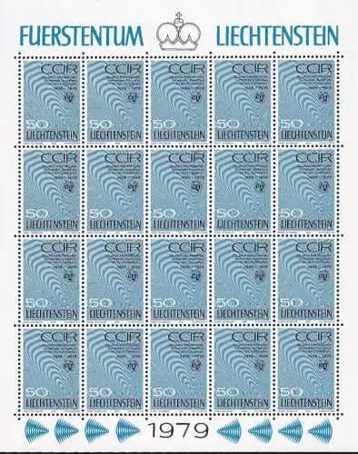 LIECHTENSTEIN 1979 Mi-Nr. 728 Kleinbogen ** MNH