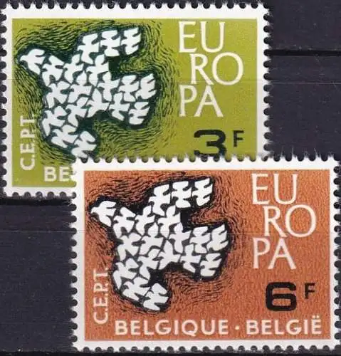 BELGIEN 1961 Mi-Nr. 1253/54 ** MNH - CEPT